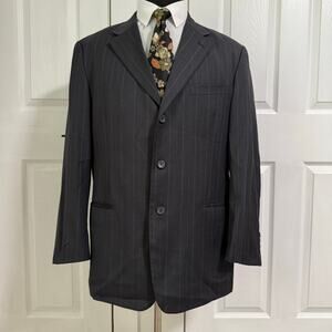Ferretti Uomo Super 100's Merino Wool Men's Gray Blazer Jacket Size 44R